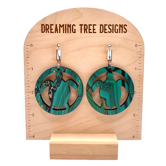 Turtle Wood Earrings