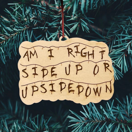 Wood Cut Stranger Crush Laser Engraved Ornament