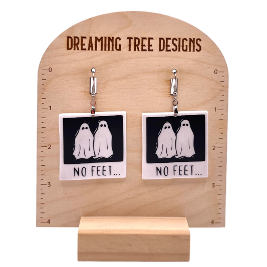 Beetlejuice Inspired No Feet Halloween Acrylic Earrings Laser Cut