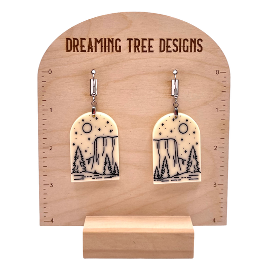 Yosemite National Park El Capitan Acrylic Laser Engraved Earrings