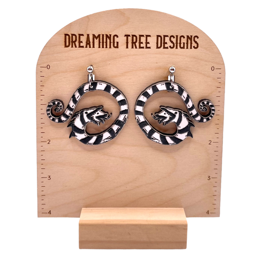 Beetlejuice Inspired Sandworm Halloween Acrylic Earrings Laser Cut