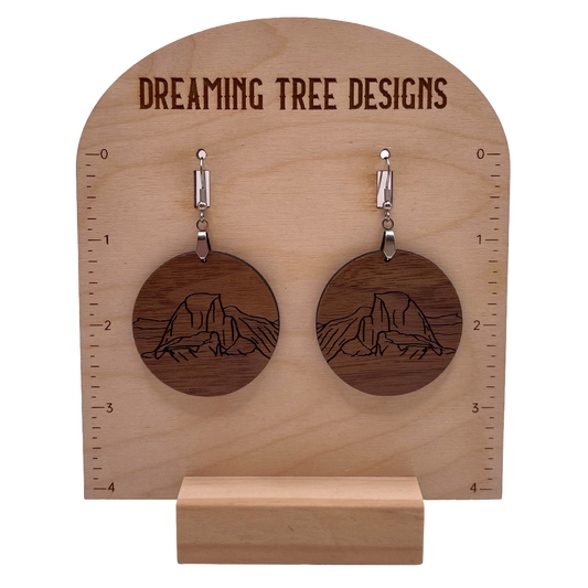 National Park Wood Laser Engraved Earrings