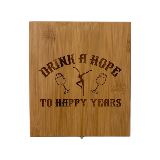 Bamboo Laser Engraved Wine Tool Box Set