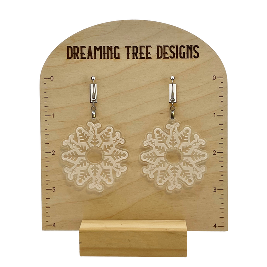 Firedancer Snowflake Acrylic Earrings Laser Cut