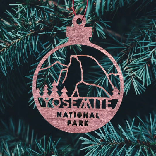 Laser cut and engraved National Park Wood Ornament