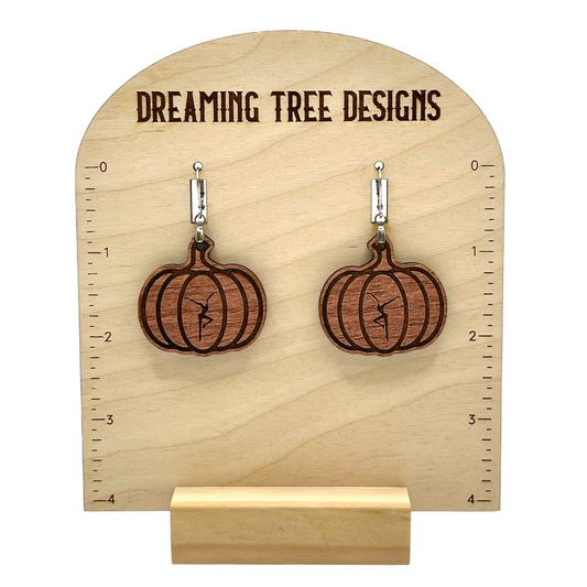 Jack O'Lantern Firedancer Halloween Acrylic Earrings Laser Cut