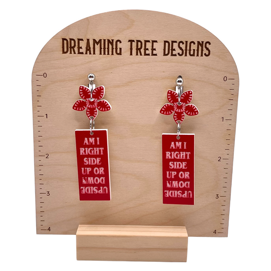 Stranger crush upside down Acrylic Dangle Earrings