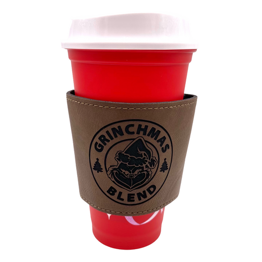 Grinchmas blend Coffee Leather Sleeve
