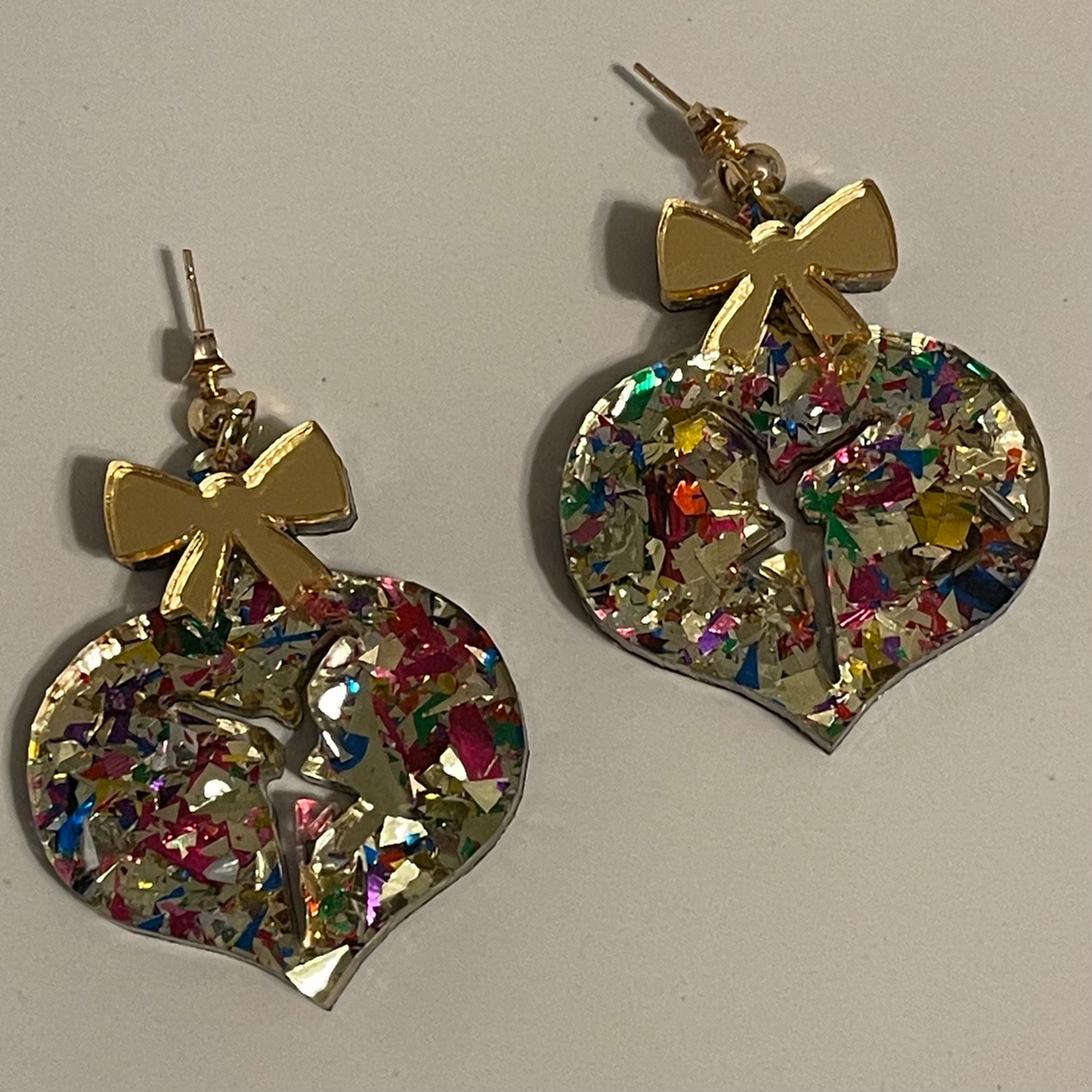 Glitter Ornament Firedancer Acrylic Earrings Laser Cut